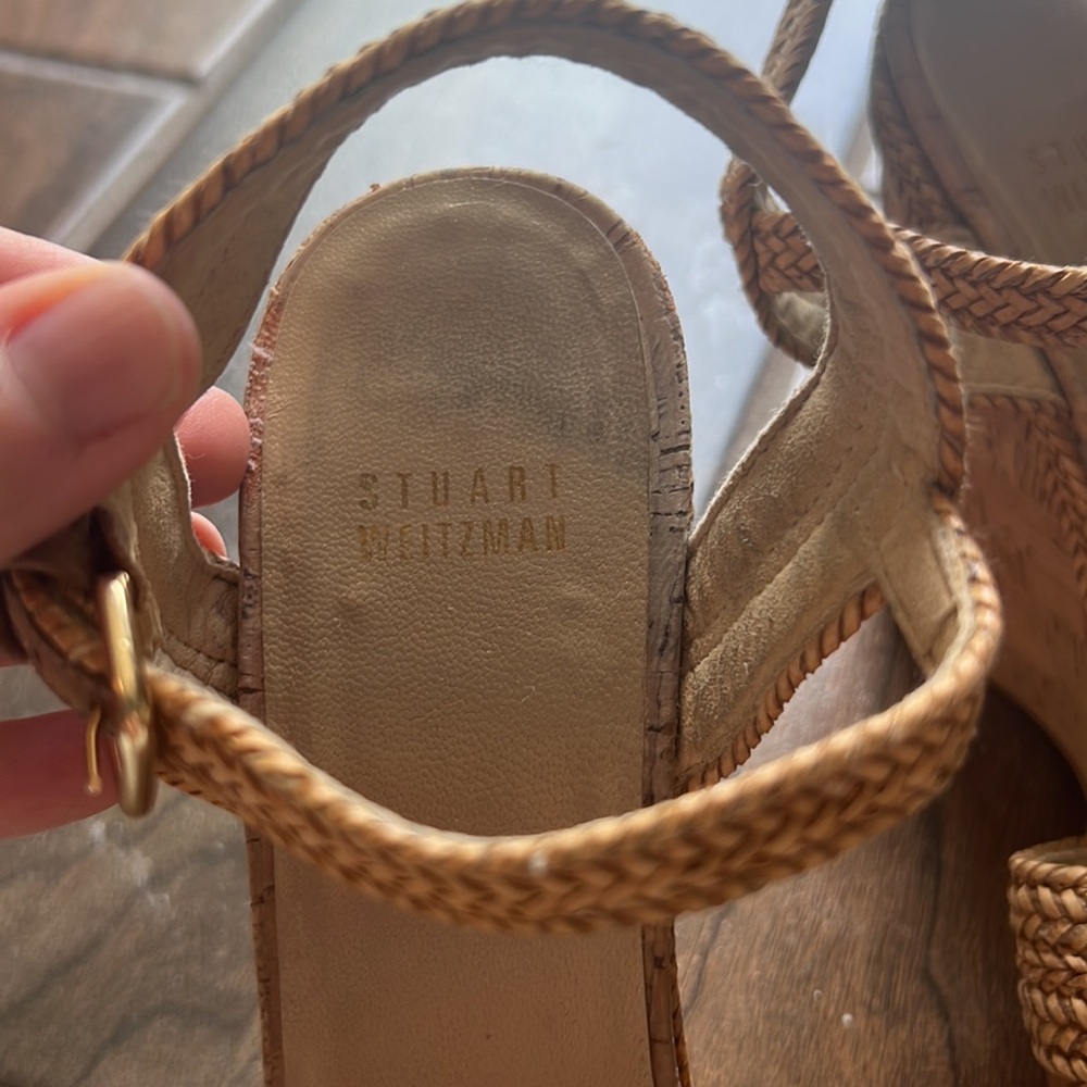 Stuart Weitzman Minx Cork Woven Sandal - image 3